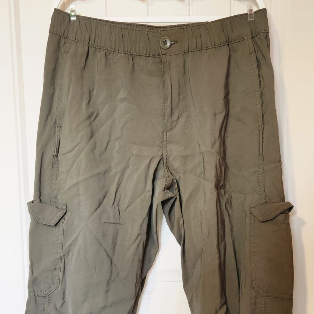 Style & Co Women’s Linen-Style Pants – Olive Drab – Size 12
